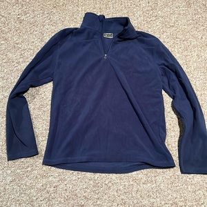 Kids black fleece pullover.